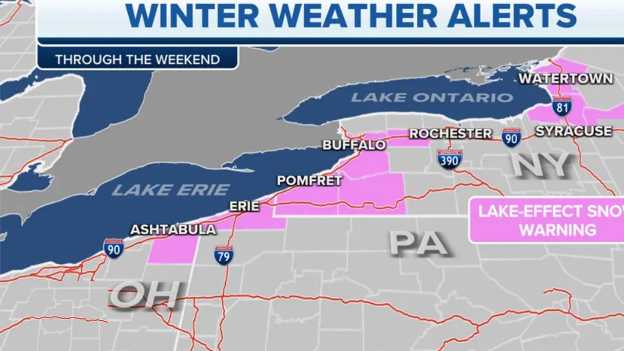 New York Weather Alert Lake Effect Snow Expected East Of Lake Ontario This Weekend